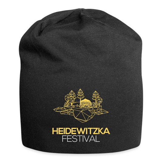 Jersey-Beanie - Schwarz