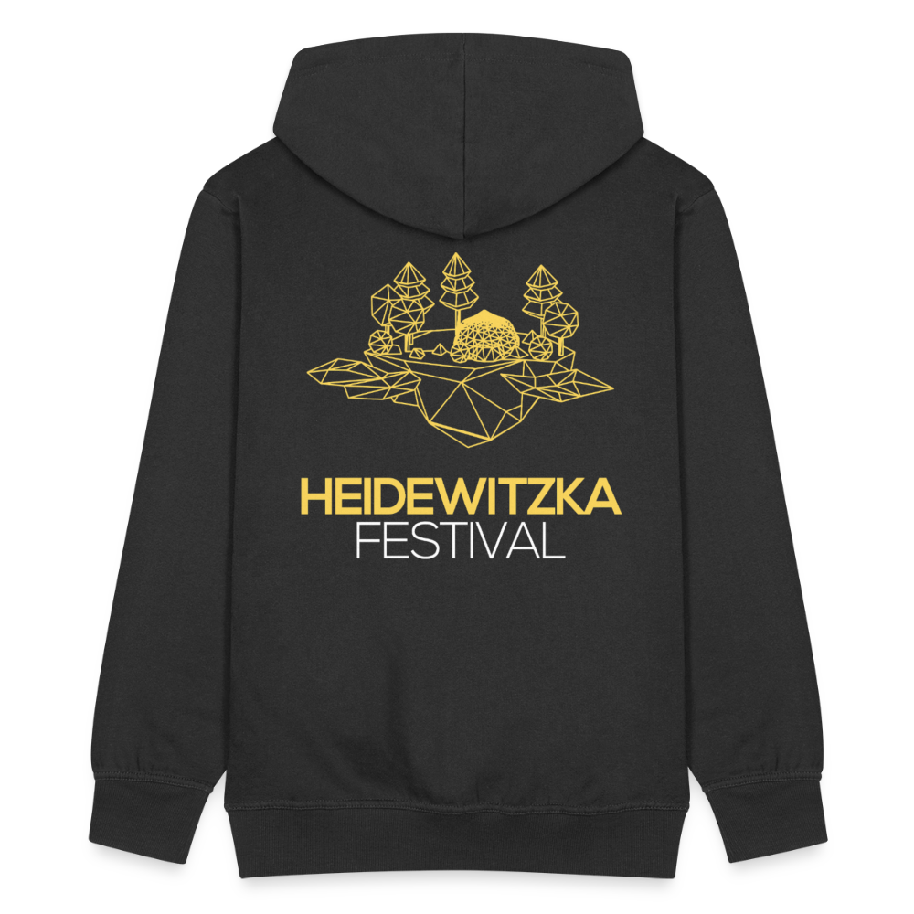 Männer Premium Kapuzenjacke - Schwarz