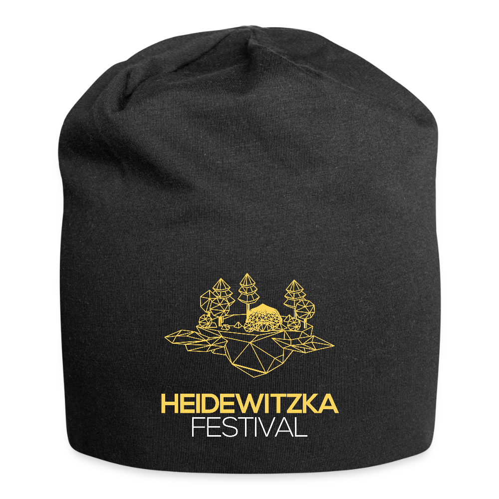 Jersey-Beanie - Schwarz