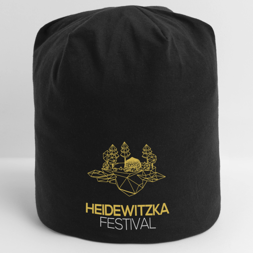 Jersey-Beanie - Schwarz