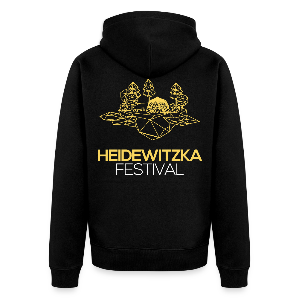 Männer Premium Kapuzenjacke - Schwarz