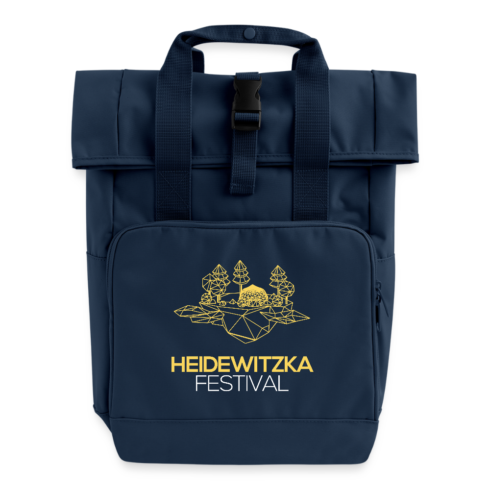 Rolltop Rucksack mit zwei Griffen - Navy