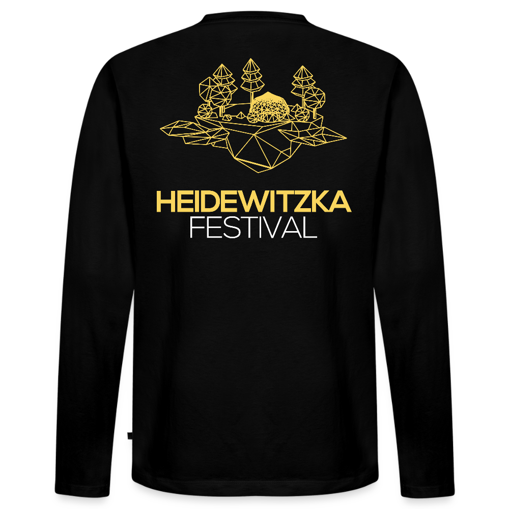 Männer Premium Langarmshirt - Schwarz