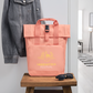 Rolltop Rucksack mit zwei Griffen - Chintzrosa