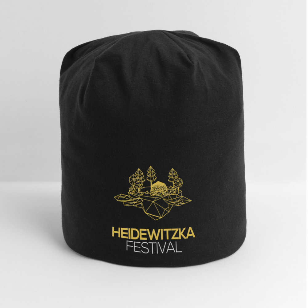 Jersey-Beanie - Schwarz