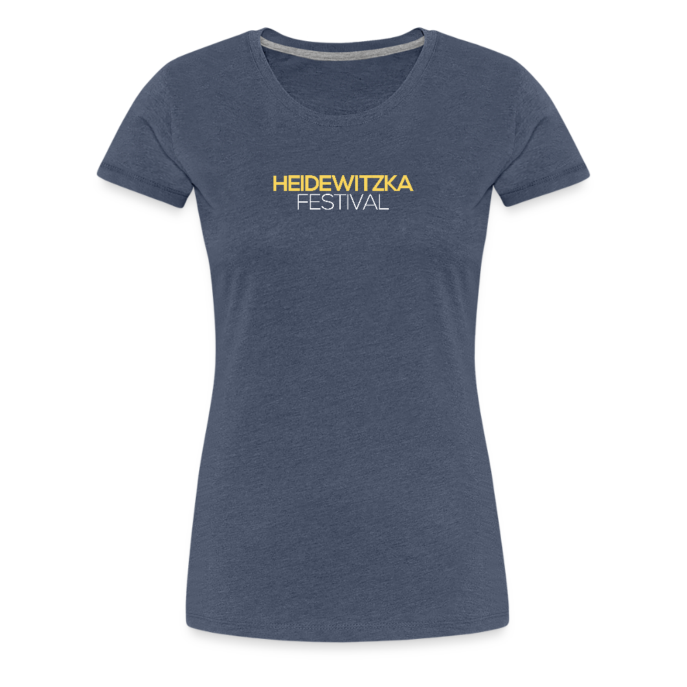 Frauen Premium T-Shirt - Blau meliert